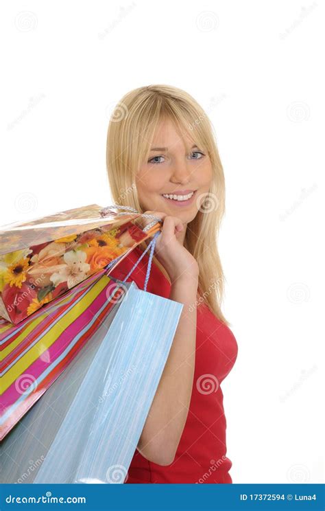 Young Woman with Shopping Bags Stock Photo - Image of space, beautiful ... 