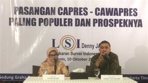 Simulasi Capres Cawapres Lsi Denny Ja Ganjar Pranowo Airlangga