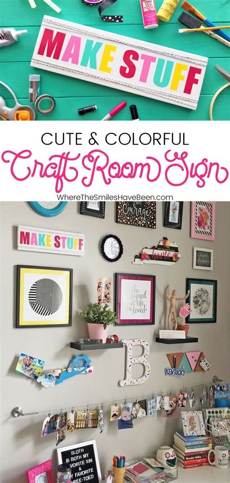 Cute And Colorful Make Stuff Craft Room Sign Craft Room Signs Craft