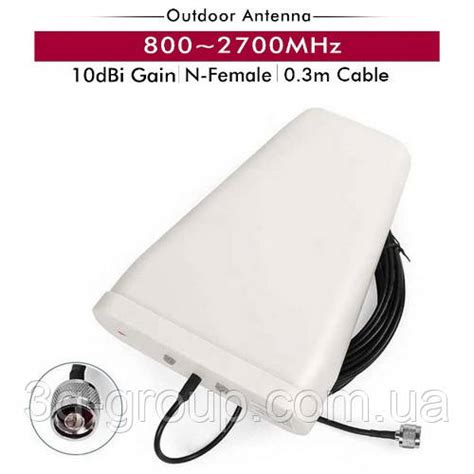 Логопериодическая 4G/3G/GSM антенна ODS-10NK (800-2700 МГц) 10 дБ + 10м ...