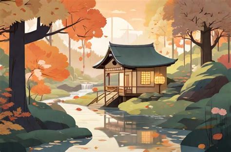 Premium AI Image JAPANESE HOT SPRING ONSEN VECTOR ILLUSTRATION
