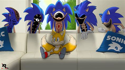 One Tails Five Sonic Exe By Ragnarium On Deviantart