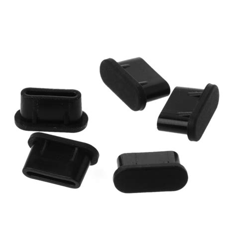 5pcs Type C Dust Plug Usb Charging Port Protector Silicone Cover For Smart Phone Accessories