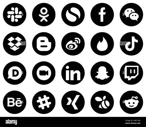 Elegant White Social Media Icons On Black Background Such As Douyin