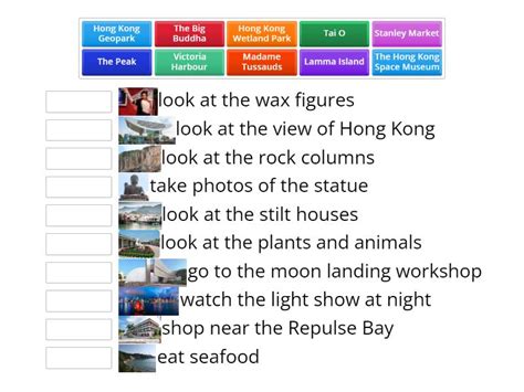 Set A Unit Tourist Attractions In Hong Kong Match Up