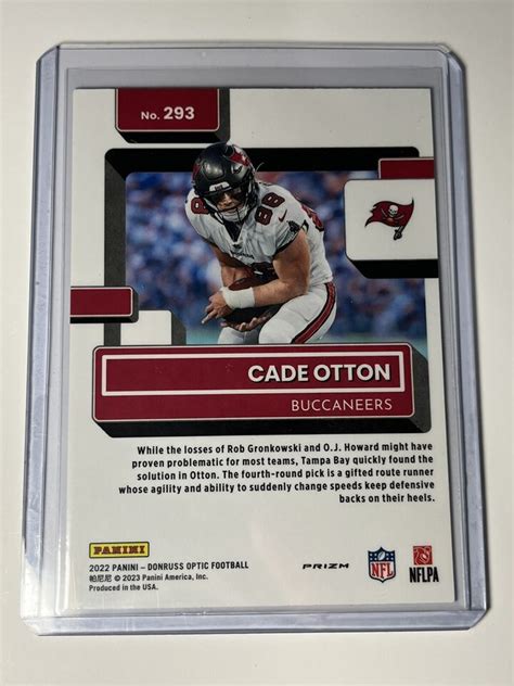 Panini Donruss Optic Rated Rookie Cade Otton Blue Stars Prizm