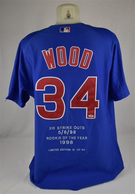 Lot Detail - Kerry Wood Autographed Chicago Cubs Jersey