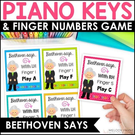 Beginning Piano Game Beethoven Says Right Left Hand Finger