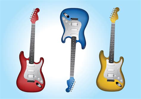 Electric Guitars Vector Art Graphics Freevector