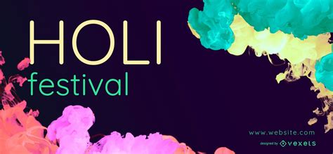 Descarga Vector De Diseño De Banner Web Holi Festival