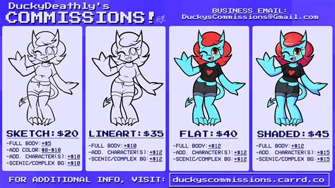 Commission Sheet Commissions Are Open Weasyl