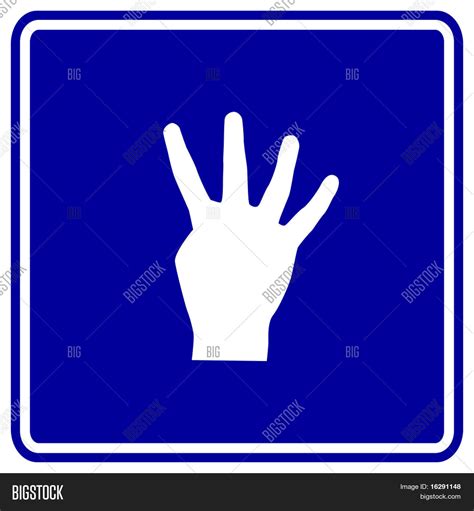 Four Fingers Sign Image And Photo Free Trial Bigstock