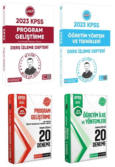 2023 KPSS Program Geliştirme Öğretim Yöntem Teknikleri Deneme Pegem