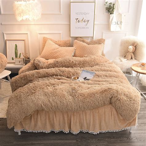 Suede Bedding Bedding Sets Bedding Master Bedroom Fluffy Bedding