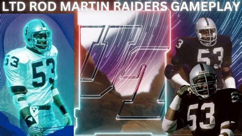 Madden Superbowl Ltd Rod Martin Gameplay Raiders Theme Team Youtube