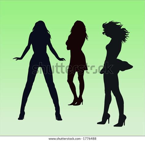 Curvy Woman Silhouete Lebih Dari Vektor Stok Seni Vektor Yang