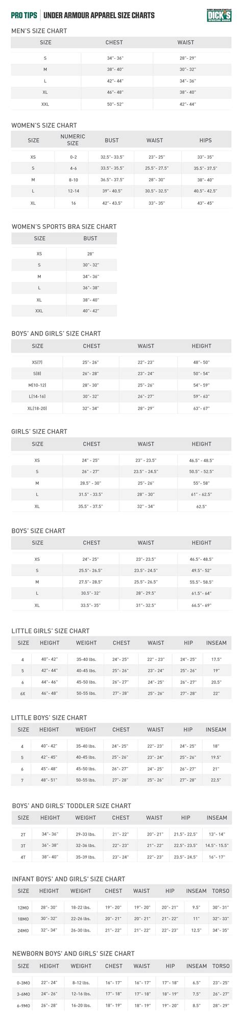 Speedo Apparel Size Charts Eduaspirant