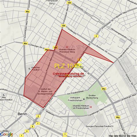 Postleitzahlgebiet 10405 - PLZ