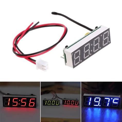 Mini Reloj Digital Para Coche Volt Metro En Con Pantalla Led