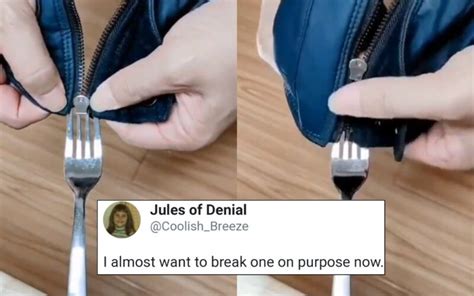 Video Shows Smart Hack Of Fixing Broken Zippers Using A Fork