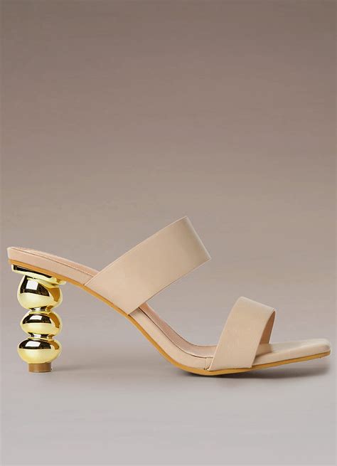 Nude Nude Brief Backless Heel Sandals Azazie