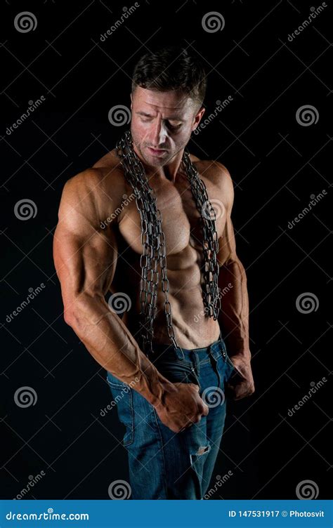 Bodybuilder Shape Men Muscular Athlete Bodybuilder Show Muscles Men Muscular Chest Naked Torso