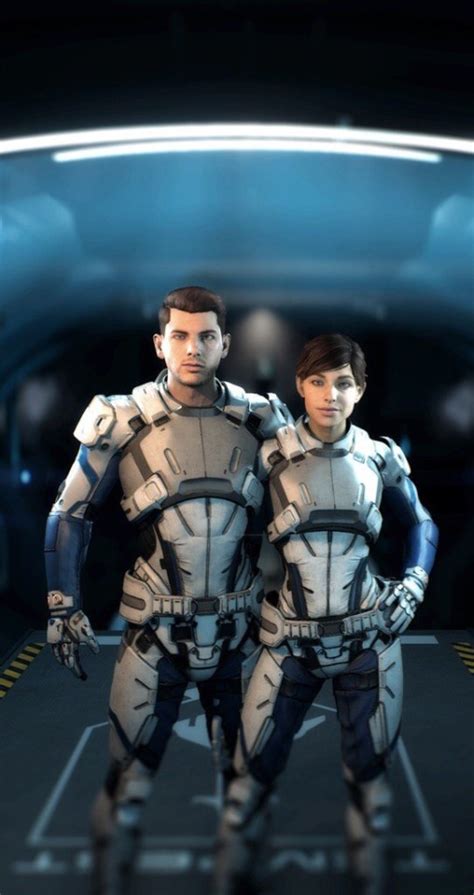 Mass Effect Andromeda Ryder Twins 508x960 Wallpaper Teahub Io