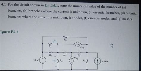 4 1 For The Circuit Shown In Fig P4 1 State The Chegg