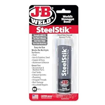 J B Weld Steelstik Steel Reinforced Epoxy Putty Stick Oz