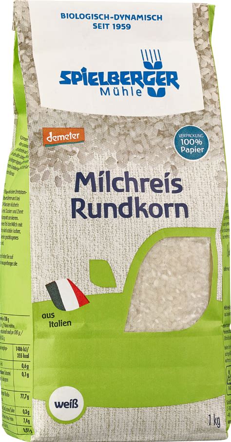 Spielberger Mühle Milchreis Rundkorn weiß demeter 6 x 1kg online kaufen