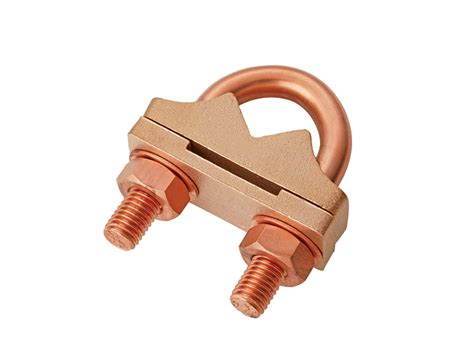 U Copper Earth Rod Clamp