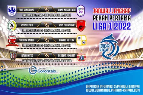 Jadwal Lengkap Liga 1 2022 Pekan Pertama Psis Semarang Vs Rans