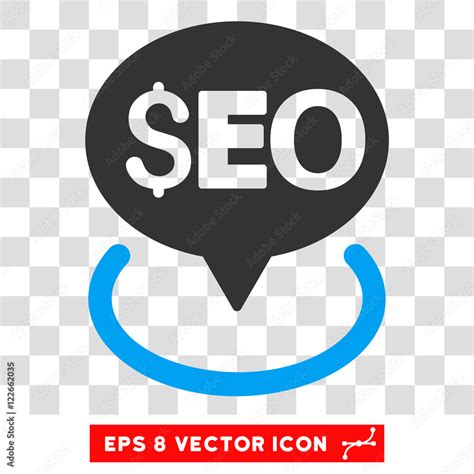 Seo Geotargeting Vector Icon Image Style Is A Flat Blue And Gray Icon