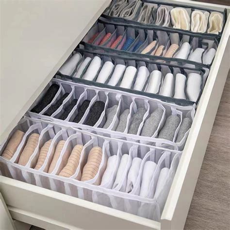 Organizador De Roupas Íntimas Meias Dobravel Para Gavetas Closets Shopee Brasil