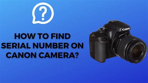 How To Find Serial Number On Canon Camera Easy Youtube