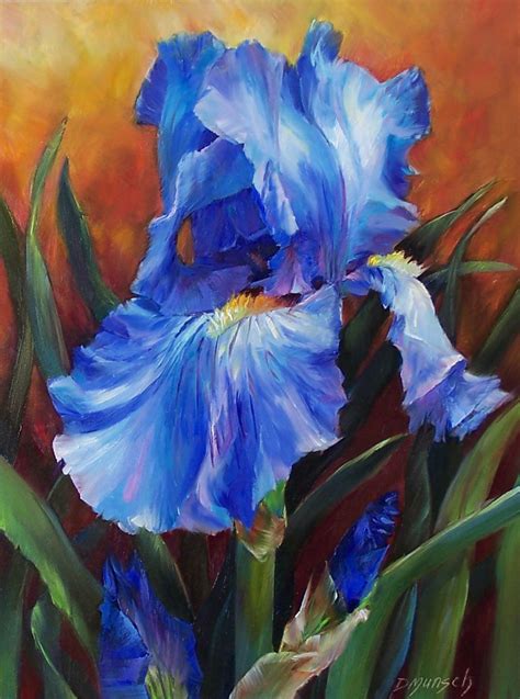 Blue Iris Painting at PaintingValley.com | Explore collection of Blue ...