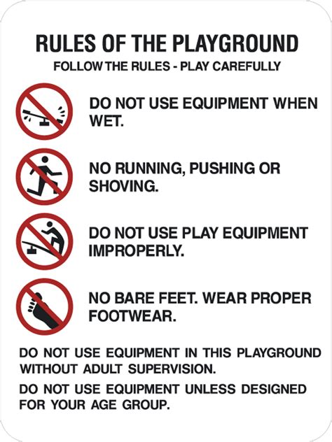 Rules For Use Of Playground