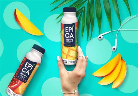 Дизайн упаковки питьевого йогурта Epica — Портфолио Getbrand