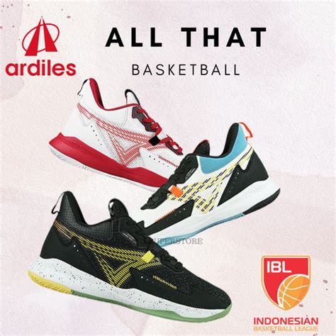 Jual DBL ARDILES ALL THAT SEPATU BASKET ORIGINAL PUTIH MERAH 47