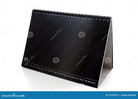 Blank Black Desk Calendar Stock Image Image Of Memory 14753701