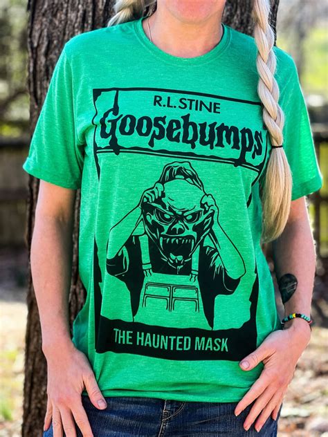 Goosebumps Book Cover Tee The Haunted Mask Etsy