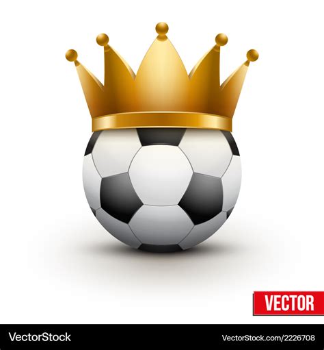 Soccer Ball With Royal Crown Royalty Free Vector Image