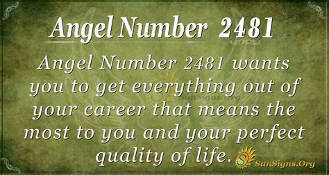 Angel Number 2481 Meaning: Work Till You Succeed - SunSigns.Org