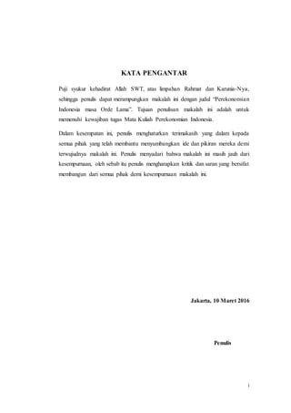 Perekonomian Indonesia Orde Lama PDF