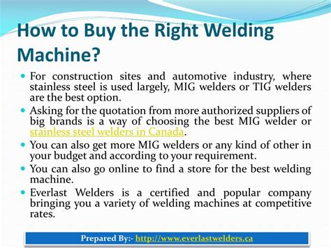 Ppt Selecting The Right Equipment For Welding Powerpoint Presentation Id 7436476