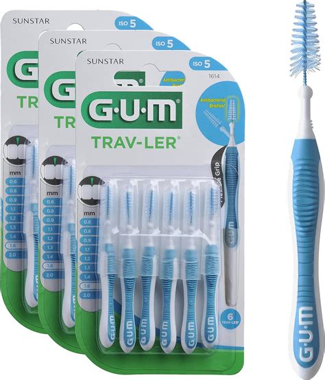 GUM TRAV LER Professional Interdental Brushes Bristles With