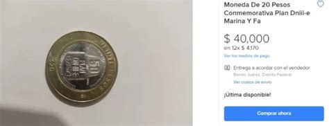 Estas Monedas De 20 Pesos Se Ofertan Juntas En Más De 80 Mil Pesos En