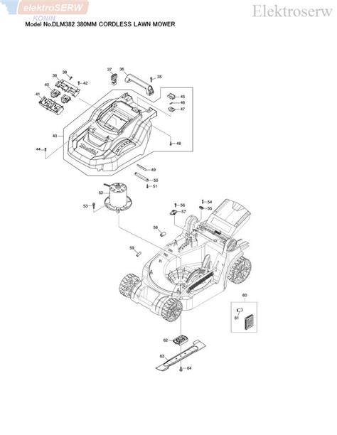 Makita oś przednia do akumulatorowej kosiarki DLM382