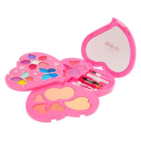 Claire's Pink Heart Shapped Girls Cosmetics Palette, Includes Eyeshadow ...