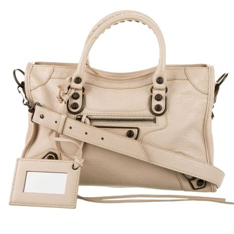 Balenciaga Nude Beige Motocross Classic City Bag Gem